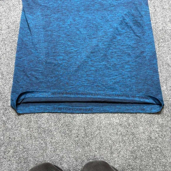Lululemon Shirt Mens Medium Blue Swiftly Yoga Gym Athleisure Crossfit Murph - Picture 5 of 9